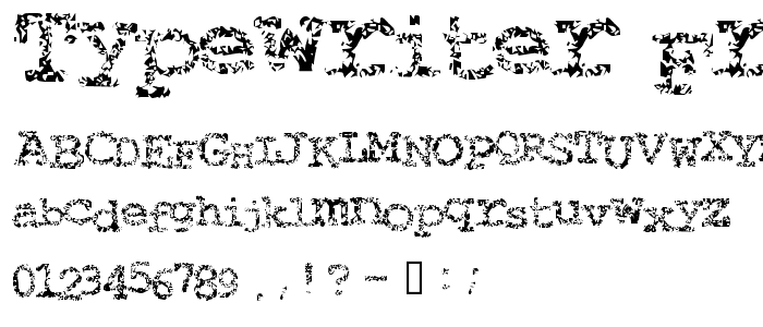 Typewriter from hell font